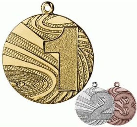 Изображение Victoria Sport Medal zoty stalowy pierwsze miejsce