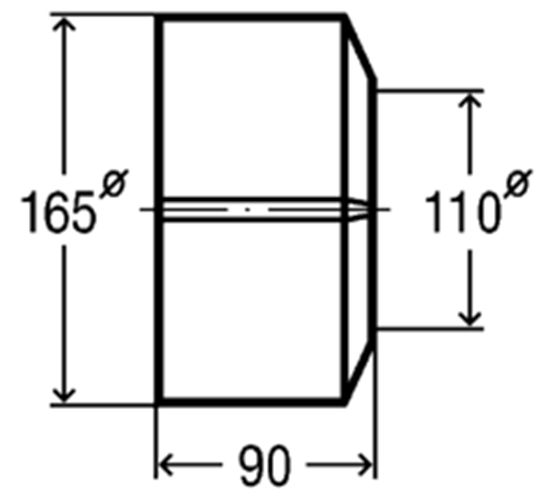 Изображение Viega Rozeta dwuczciowa do wc Ø165mm (101343)