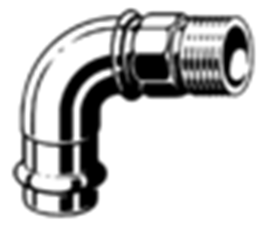 Picture of Viega uk przejciowy Profipress 22mm x 3/4" brz (345778)