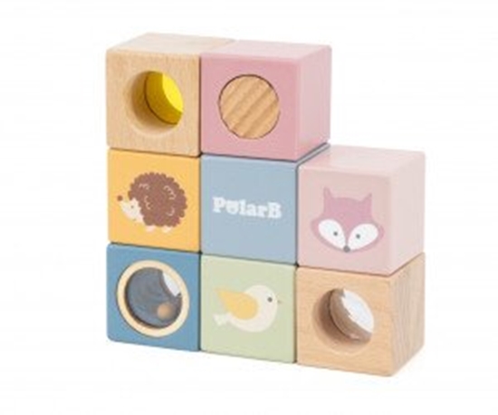 Picture of Viga 44279 PolarB Zestaw drewnianych klocków edukacyjnych z efektami