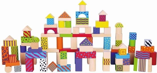 Изображение Viga Klocki 100 Elementów - Colorful Set (0885, Viga)