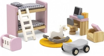 Picture of Viga Toys VIGA PolarB Zestaw Mebelków do Domku dla Lalek Pokój Dziecicy