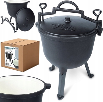 Attēls no Vilde Kocioek eliwny emaliowany na nókach z pokrywk CAST LINE 10 l