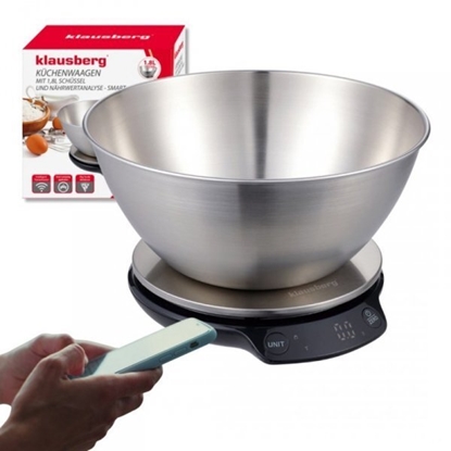 Picture of Waga kuchenna Klausberg ELEKTRONICZNA WAGA KUCHENNA 5kg/1.8l KB-7939 Bluetooth