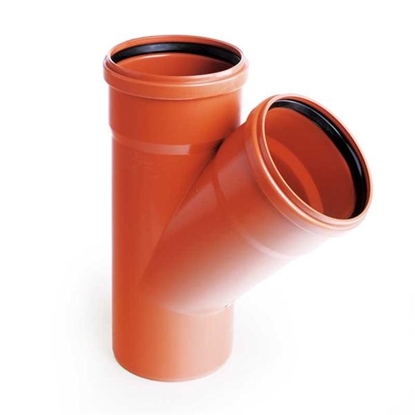 Attēls no Wavin Trójnik kanalizacyjny 160x160x160mm 45° 3062423404