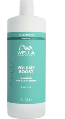Изображение Wella Professionals Invigo Volume Boost Shampoo with Cotton Extract 1000ml