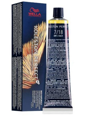 Изображение Wella Professionals Koleston Perfect Me+ Rich Naturals Permanent Hair Dye 7/18 60ml