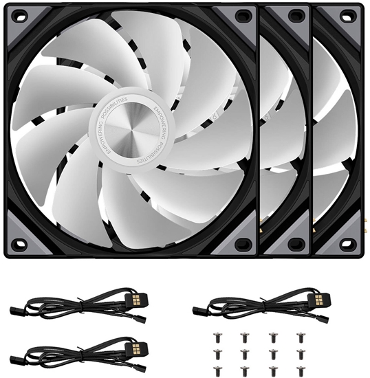 Изображение Wentylator TRYX ROTA SL ARGB Wentylator odwrócony - 3-pak, 120mm, czarny