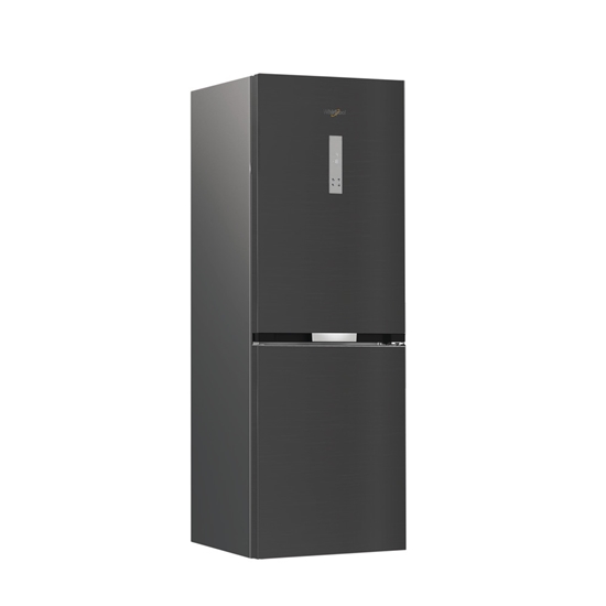 Picture of Whirlpool Refrigerator | WHK 26362 XBR4E | Energy efficiency class E | Free standing | Combi | Height 186.5 cm | No Frost system | Fridge net capacity 201 L | Freezer net capacity 106 L | Display | 37 dB | Black
