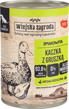Attēls no Wiejska Zagroda Karma mokra dla psa Kaczka z gruszk (dorosy) II 400g