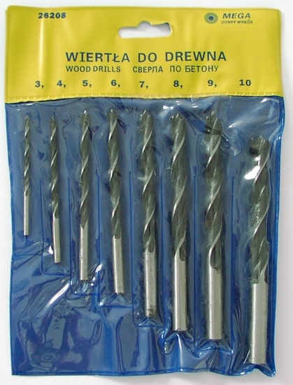 Picture of Wierto Mega do drewna krte walcowe 7 4 5 3 6 10 8 9mm zestaw (26208)