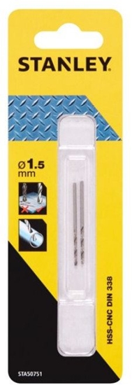 Изображение Wierto Stanley Wierto do metalu HSS-CNC 1.5mm 2 szt.