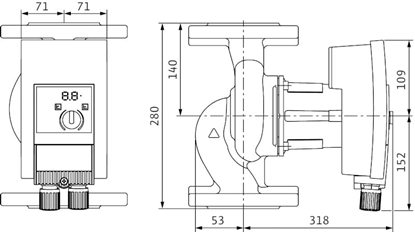 Picture of Wilo Pompa CO Yonos Maxo 50/0.5-12 (2120651)