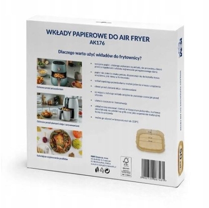 Attēls no WKAD DO FRYTKOWNIC AK176 KWADRAT 20X20 50 SZT