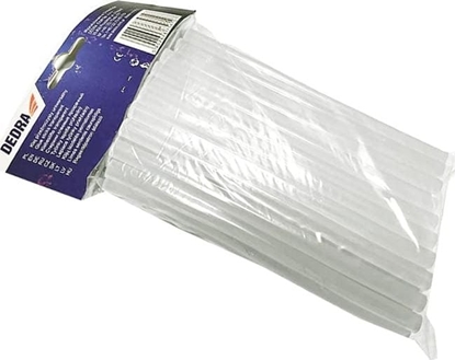 Изображение Wkady klejowe Dedra 11 mm x 200 mm przezroczyste 50 szt. 1 kg DED7561