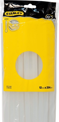Attēls no Wkady klejowe Stanley 12 mm x 250 mm przezroczyste 24 szt. STHT1-70432