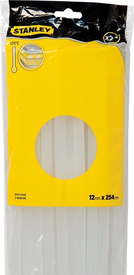 Picture of Wkady klejowe Stanley 12 mm x 250 mm przezroczyste 24 szt. STHT1-70432