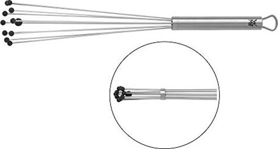 Picture of WMF Piercie redukcyjny mieszania WMF Profi Plus 32 cm, silikonowe kulki trzepaczki, czciowo matowa stal nierdzewna Cromargan, aroodporny silikon, trzepaczka, trzepaczka