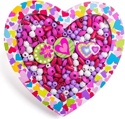 Attēls no Woodyland Koraliki drewniane z ramk serce