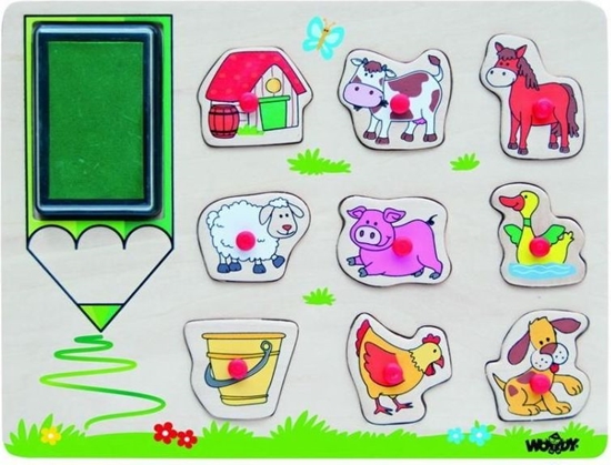 Изображение Woodyland Piecztki i ukadanka 2 w 1 farma