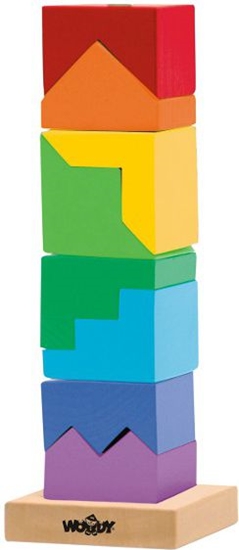 Picture of Woodyland WOODYLAND Kolorowa wiea z klocków - 91102