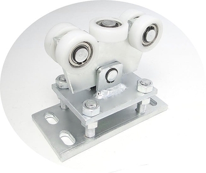 Attēls no Zabi Wózek wahliwy z regulacj 5 rolek do profili 70x70mm cianka 4mm WR-5T-70