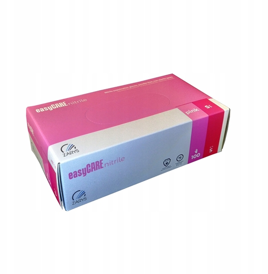 Picture of Zarys easyCARE Rkawiczki diagnostyczne nitrylowe róowe - S