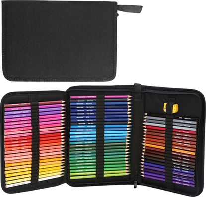 Picture of Zestaw Kredki  Do Rysowania Szkicowania Szecioktne Piórnik Etui 72el