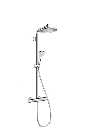 Изображение Zestaw prysznicowy Hansgrohe Crometta S z deszczownic z bateri termostatyczn chrom (27268000)