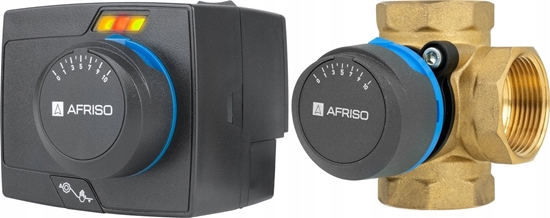 Picture of Zestaw regulacyjny ProClick: 4-drogowy obrotowy zawór mieszajcy ARV 485 ProClick, DN32, Rp1 1/4, Kvs 18 + siownik elektryczny ARM 343 ProClickA