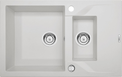Attēls no Zlewozmywak Deante  1,5-komorowy Andante z krótkim ociekaczem 49 x 78cm alabaster (ZQN_A513)