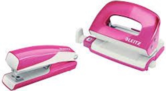 Изображение Zszywacz Leitz Zszywacz i dziurkacz mini WOW róowy 55612023
