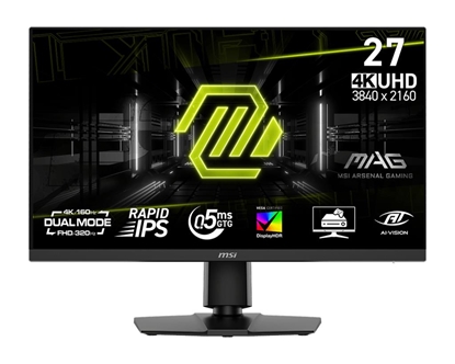 Attēls no LCD Monitor|MSI|MAG 272URDF E16|27"|Gaming/4K|Matte|Panel IPS|3840x2160|16:9|160Hz|0.5 ms|Colour Black|MAG272URDFE16
