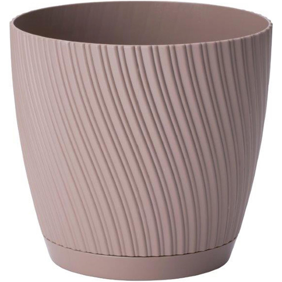 Picture of Puķu pods Mika ar paliktni 15cm, brūns