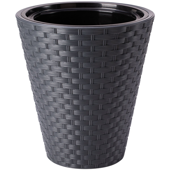 Picture of Puķu pods Rattana 40cm, pelēks