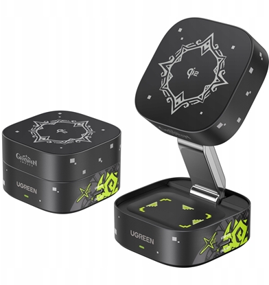 Picture of adowarka Ugreen adowarka indukcyjna Qi2 2w1 Genshin Impact Series do Iphone, AirPods, 25W + kabel USB-C 1m