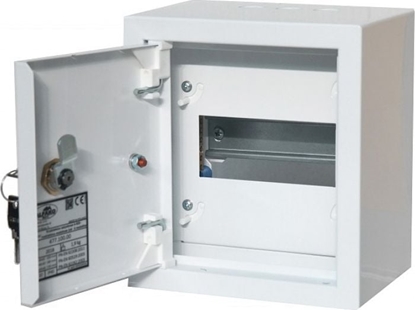 Attēls no Alfako Rozdzielnia metalowa moduowa natynkowa 1x6 moduów zamek RAL 9003A-RZ0