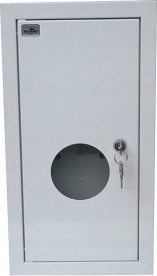 Picture of Alfako Rozdzielnia podtynkowa metalowa 1 X TL 1F na licznik elektroniczny + 6 zabezpiecze zamek okienko RAL 9003A-RW6E
