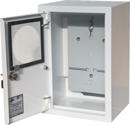 Attēls no Alfako Rozdzielnica natynkowa licznikowa 1x1F zamek okienko RAL 9003A-RZ18