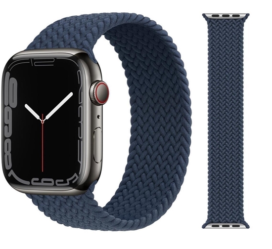 Picture of APPLE PASEK APPLE WATCH BRAIDED SOLO LOOP ML6J3ZM/A 44/45/46/49MM SIZE 5 ABYSS BLUE ORYGINALNA PLOMBA