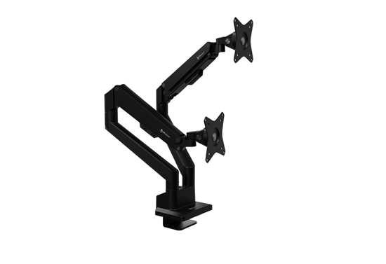 Picture of Arozzi Desk Mount | Neo Duo - Gas Spring Monitor Arm AZ-ALZARE-NEO-DUO-BK | Tilt, Swivel, Rotation | Maximum weight (capacity) 9 kg | Black