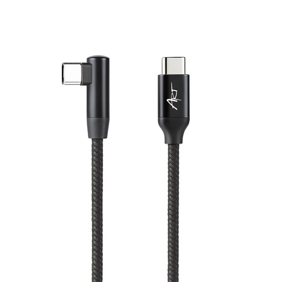 Picture of Art KABEL USB-C do C M-M ktowy 480Mbps 60W 1m czarny, splot, obudowa ALU