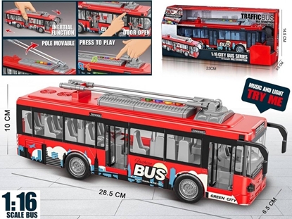 Изображение Autobus czerwony wiato dwiki 1:16