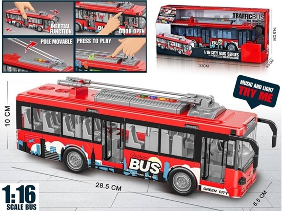 Изображение Autobus czerwony wiato dwiki 1:16