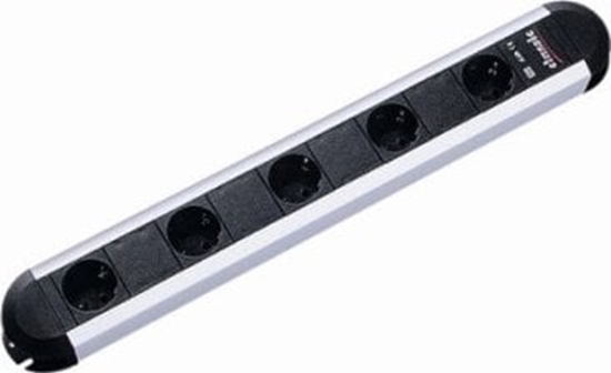 Изображение Bachmann PRIMO socket strip 5x earthing contact, aluminium, socket outlet spacing 85mm, 1.75 m