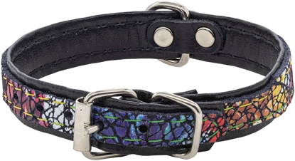 Picture of Barry King Obroa dla psa skórzana Kwiaty, XS-S, 12mm/35cm