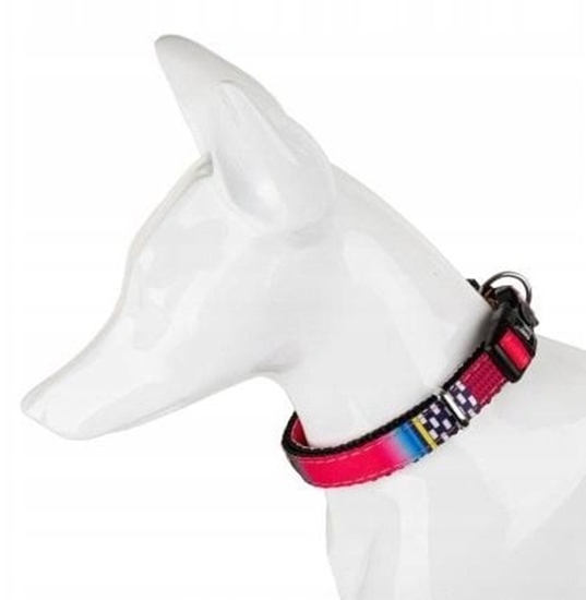 Picture of Barry King Obroa dla psa, wzór mozaikowy, 16MM/30-47CM róowa