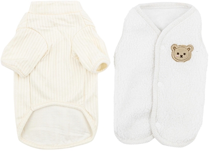 Attēls no Barry King Zestaw, kamizelka z koszulk, dla psa, biaa/brz, poliester/bawena, rozmiar L