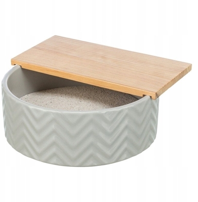 Picture of Basen do kpieli piaskowych, dla myszy/chomików, ceramika/drewno, 20 cm/21 x 8 cm
