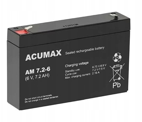 Picture of BATTERY 6V 7.2AH/AM7.2-6 ACUMAX EMU